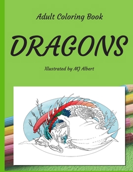 Paperback Adult Coloring Book Dragons Book