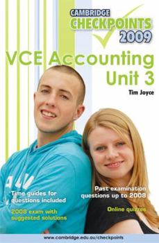 Paperback Cambridge Checkpoints Vce Accounting Unit 3 2009 Book