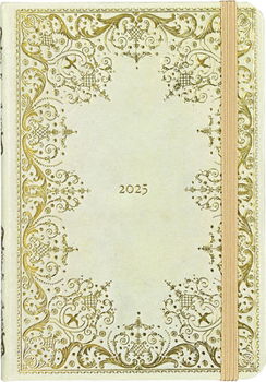 Calendar 2025 Gilded Ivory Weekly Planner (16 Months, Sept 2024 to Dec 2025) Book