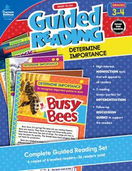 Paperback Ready to Go Guided Reading: Determine Importance, Grades 3 - 4 Book