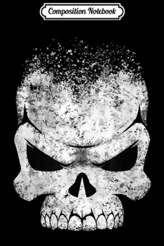Composition Notebook: Mean Looking Dark Eyed Skull T-  Journal/Notebook Blank Lined Ruled 6x9 100 Pages