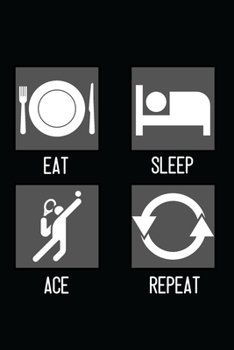 Paperback Tennis: Eat, Sleep, Ace, Repeat: Minimal Design Lined Journal Notebook 6" x 9" 120 pages Book