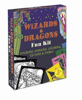 Paperback Wizards & Dragons Fun Kit: Stickers, Stencils, Coloring, Tattoos & More! [With 2 Coloring Books and Stickers and 11x17 Glow-In-The-Dark Poster and 6 C Book