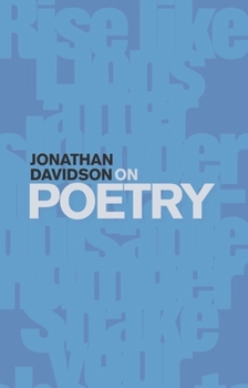 Paperback On Poetry: Jonathan Davidson Book