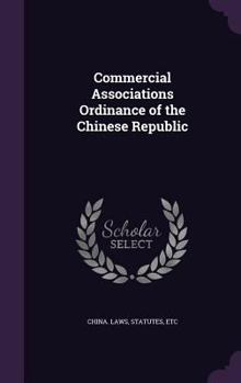 Hardcover Commercial Associations Ordinance of the Chinese Republic Book