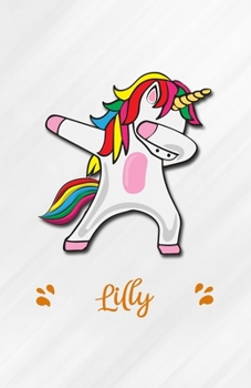 Lilly A5 Lined Notebook 110 Pages: Funny Blank Journal For Personalized Dabbing Unicorn Family First Name Middle Last. Unique Student Teacher Scrapbook/ Composition Great For Home School Writing
