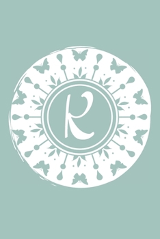 Paperback K: Initial K Monogram Notebook Journal Gift Pale blue Butterfly Circle design Book