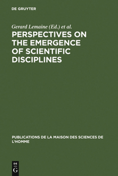 Hardcover Perspectives on the Emergence of Scientific Disciplines Book