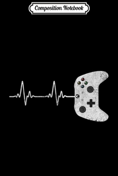 Paperback Composition Notebook: Gamer Heartbeat Funny VIntage Game Controller Journal/Notebook Blank Lined Ruled 6x9 100 Pages Book