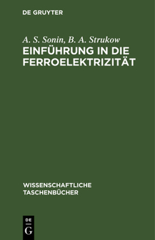 Hardcover Einführung ın Die Ferroelektrizität [German] Book