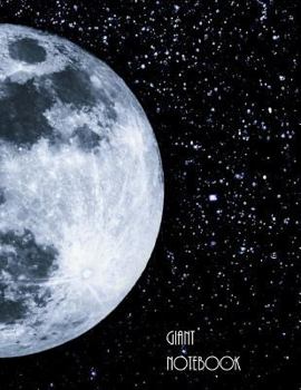 Paperback Giant Notebook: Big Stars and Moon Notebook, Journal, 500 Pages, 250 Ruled Sheets Book