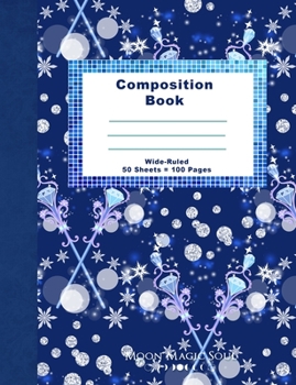 Paperback Composition Book: Blue Snowflake Ice Queen Book