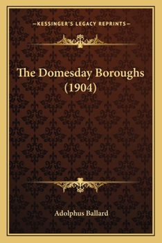 Paperback The Domesday Boroughs (1904) Book