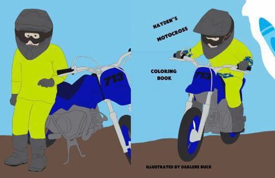 Paperback Hayden's Motocross Coloring Book