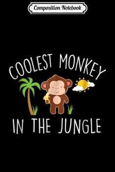 Paperback Composition Notebook: Coolest Monkey in the Jungle Funny Kid Meme Journal/Notebook Blank Lined Ruled 6x9 100 Pages Book