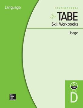 Paperback Tabe Skill Workbooks Level D: Usage - 10 Pack Book
