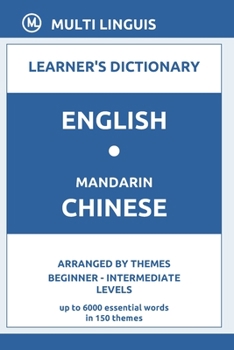 Paperback English-Mandarin Chinese Learner's Dictionary (Arranged by Themes, Beginner - Intermediate Levels) Book