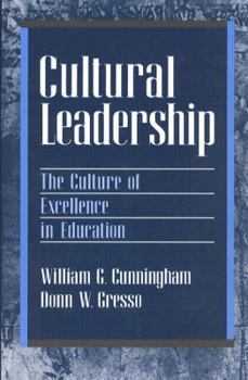 Paperback Cultural Leadership: The Culture of Excellence in Education Book