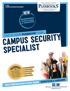 Paperback Campus Security Specialist (C-1701): Passbooks Study Guide Volume 1701 Book