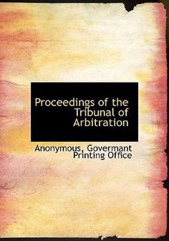 Hardcover Proceedings of the Tribunal of Arbitration Book