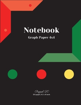 Paperback Composition Notebook Graph Paper 4x4 -Quad Paper-124 pages- 8.5x11-Inches Book