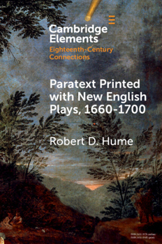 Paperback Paratext Printed with New English Plays, 1660-1700 Book