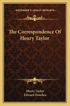 Paperback The Correspondence Of Henry Taylor Book