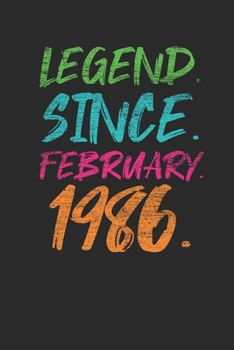 Legend Since February 1986: Birthday Gift Idea for Women And Men - Graph Ruled Notebook / Journal (6" X 9" - 5 X 5 Graph Ruled)