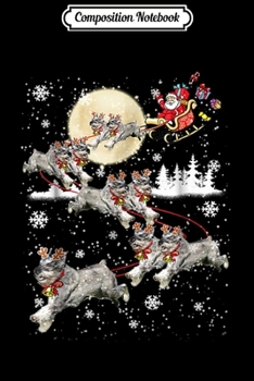 Paperback Composition Notebook: Schnauzer Reindeer Christmas - Nice Dog Journal/Notebook Blank Lined Ruled 6x9 100 Pages Book
