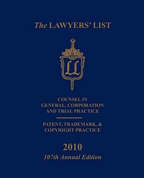 Paperback The Lawyers' List 2010 Book