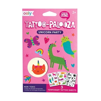 Misc. Mini Temporary Tattoos - Unicorn Party [Multiple Languages] Book