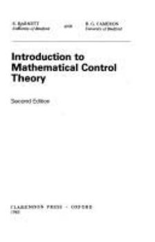 Paperback Introduction to Mathematical Control Theory Book