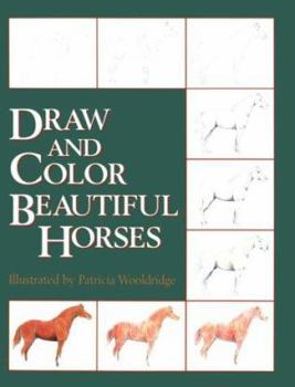 Paperback Draw and Color Beautiful Horses Book