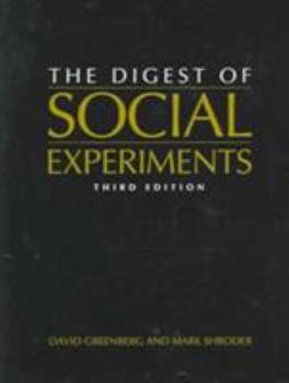 Paperback Digest of Social Experiments Book