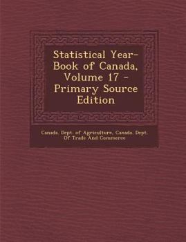 Paperback Statistical Year-Book of Canada, Volume 17 [Multiple Languages] Book