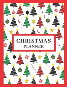 Paperback Christmas Planner: 8.5 x 11, Lightweight, Paperback Organizer featuring Red Black & Green Trees Book