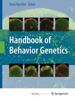 Hardcover Handbook of Behavior Genetics Book