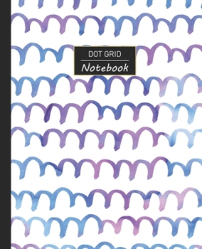 Paperback Dot Grid Notebook: Dotted Grid Notebook/Journal - Watercolor Abstract Blue Purple Hills Pattern - 100 Pages - 7.5" x 9.25" - Children Kid Book