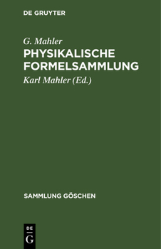 Hardcover Physikalische Formelsammlung [German] Book
