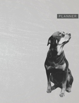 Planner: Rottweiler 2 Year Monthly Planner with Note Pages (24 Months) | Jan 2020 - Dec 2021 | Month Planning | Appointment Calendar Schedule | Plan Each Day, Set Goals & Get Stuff Done