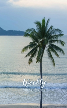 Weekly Pocket Planner: Two-Year Weekly Pocket Planner: Calendar,  To Do List, Notes and U.S. Holidays, Hand Lettering Workbook. Coconut Tree Background Cover