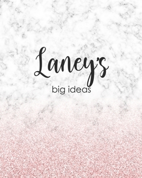 Paperback Laney's Big Ideas: Personalized Notebook - 8x10 Lined Women's Journal Book