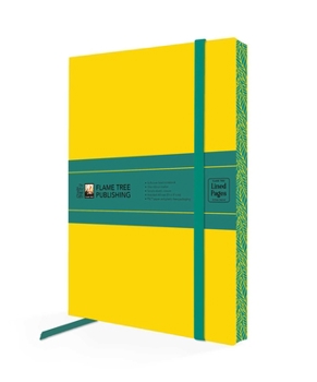 Misc. Yellow & Dark Teal Artisan Paperback Notebook Book