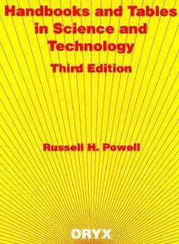 Hardcover Handbooks and Tables in Science and Technology Book