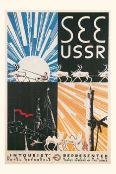 Paperback Vintage Journal for USSR Travel Poster Book