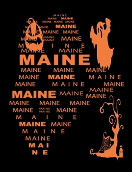 Paperback Maine: Unruled Blank Sketch Notebook 7.44" x 9.69" 100 pages 50 sheets Book