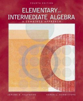 Hardcover Elementary and Intermediate Algebra: A Combined Approach (with CD-ROM, iLrn™, InfoTrac Printed Access Card) (Available Titles CengageNOW) Book