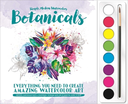 Hardcover Botanicals: Watercolor Paint Set Book