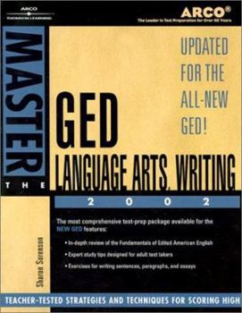 Paperback Master the GED Language Arts, Writing 02 Book