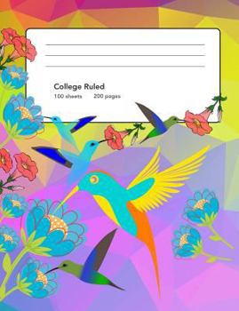 Paperback Composition Notebook: I Love Hummingbirds Book